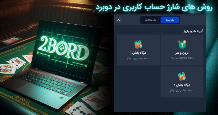 شارژ حساب در سایت دوبرد